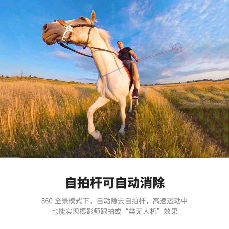 Insta360 ONE R 双镜头版 宠物Vlog礼盒(主机+120cm自拍杆+宠物配件)运动相机全景相机运动摄像机