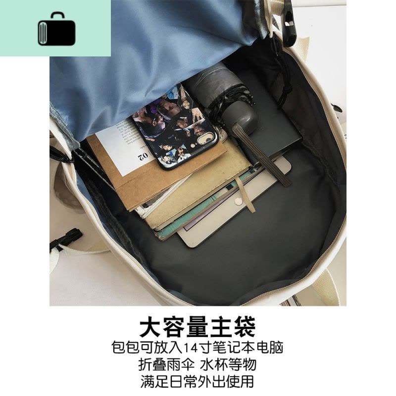 双肩包2020年新款百搭防水大容量背包男韩版高中学生初中生书包女NEW LAKE图片