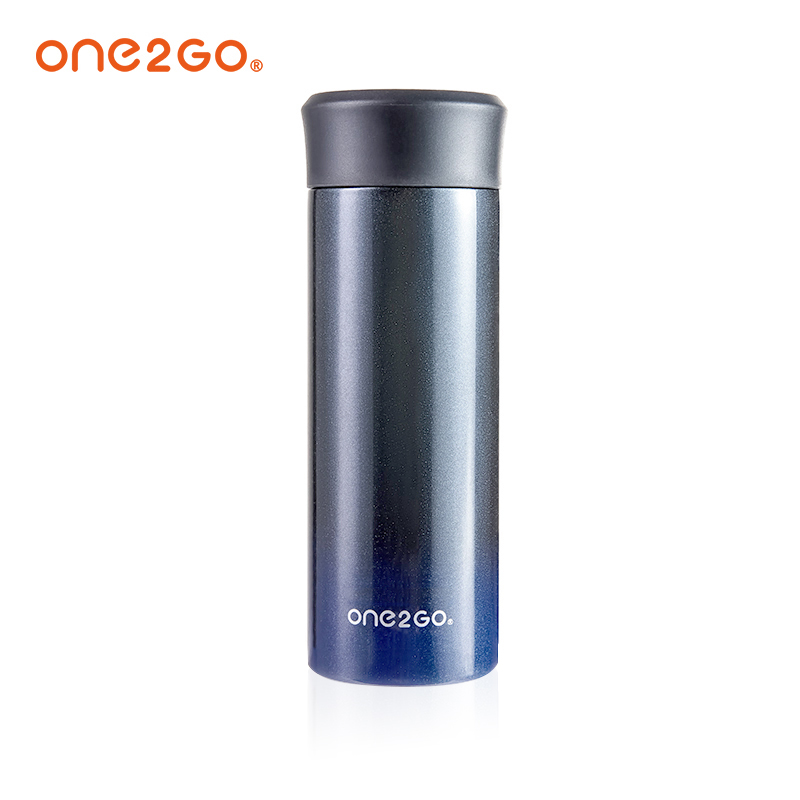 ONE2GO保温杯男女士便携水杯不锈钢水壶保暖杯泡茶杯子375ML星空色高清大图