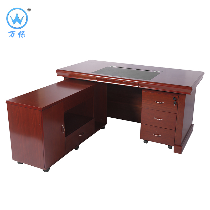 <万保>油漆办公桌 办公家具 现代中式 油漆办公台 油漆班台 油漆漆面职员桌