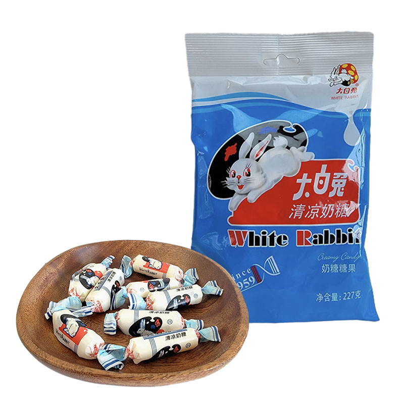 大白兔奶糖227g袋装奶糖零食婚庆喜糖休闲零食品 清凉味 227g*3袋