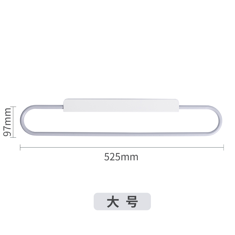 毛巾架免打孔卫生间毛巾杆浴巾架浴室挂架洗手间北欧简约置物架 三维工匠 白灰色大号储物架