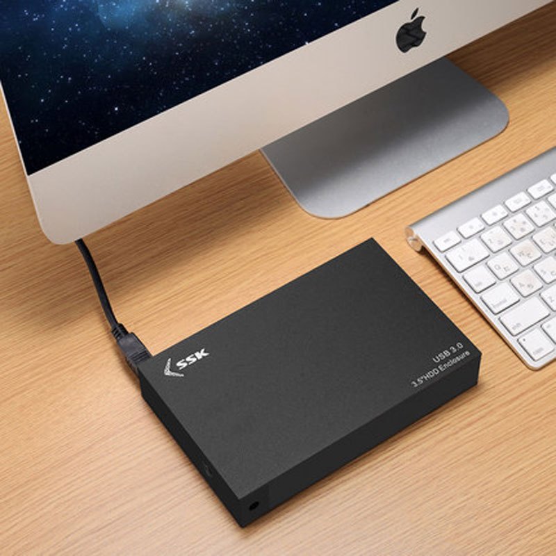 SSK飚王HE-G3000 3.5寸USB3.0台式机移动硬盘盒子 SATA串口