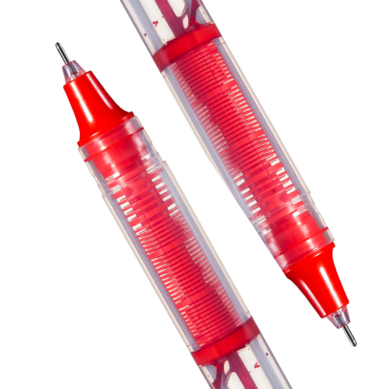 齐心 RP625 全针管直液式走珠笔 0.5mm 12支/盒 红高清大图