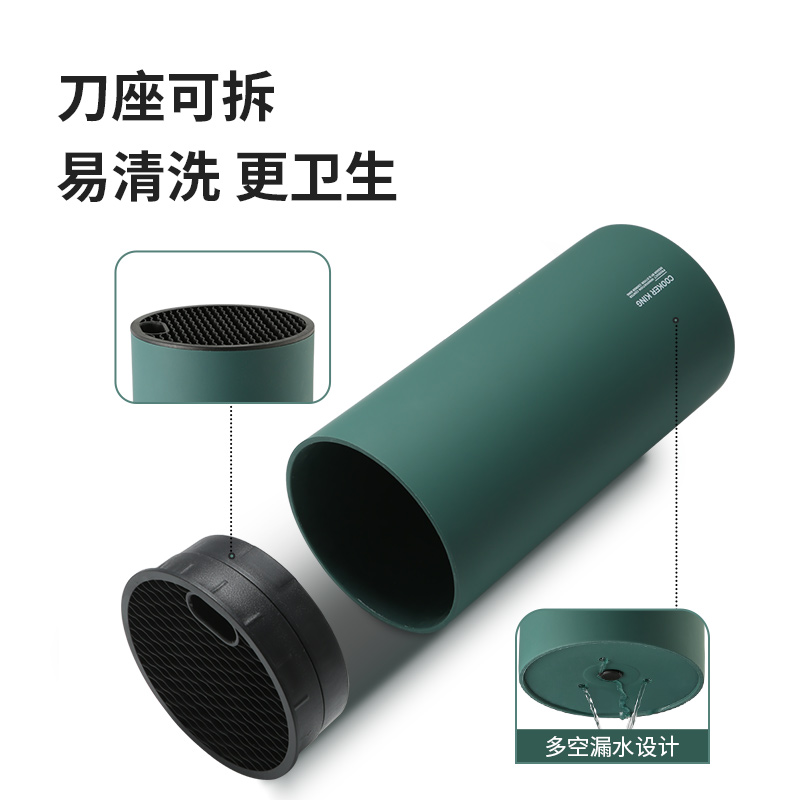 炊大皇刀具套装厨房家用锋利不锈钢切菜切肉切片水果刀全套菜刀 轻锋 五件套（祖母绿） 60°以上 16cm 130m装高清大图