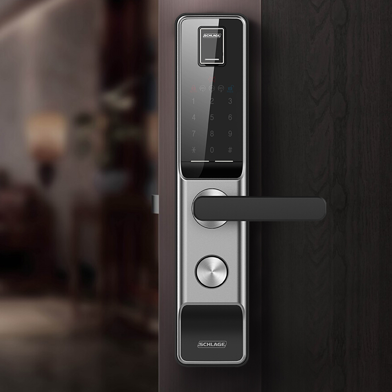 西勒奇(schlage)指纹锁q6入户防盗门锁c级智能锁家用电子锁门禁卡app