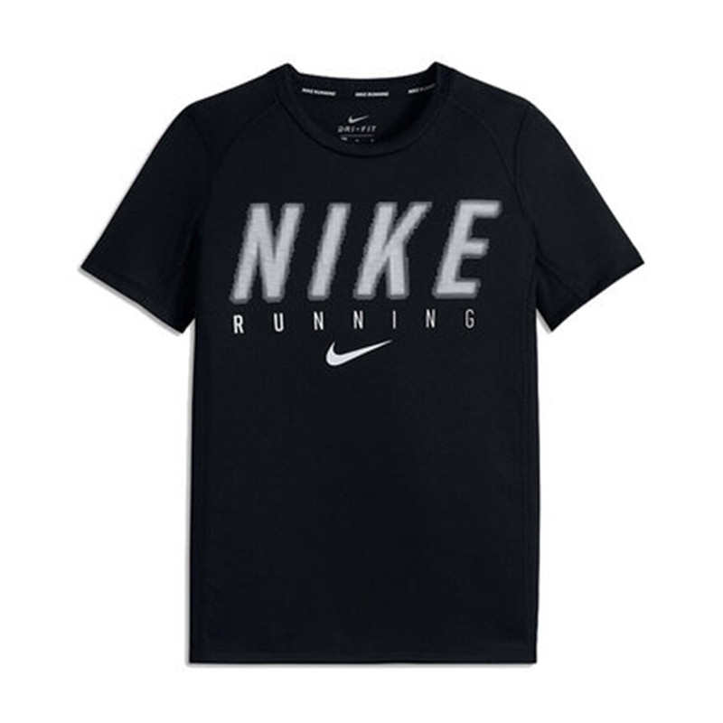 NIKE耐克童装 新款男童圆领短袖T恤针织衫856057-010