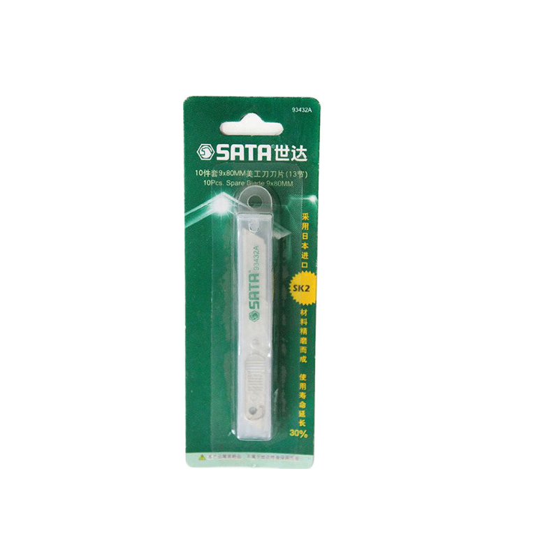 世达(SATA) 10件套美工刀刀片 25x125MM 93438 货期5-10天高清大图