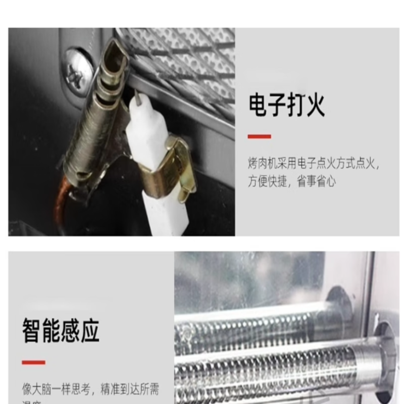 NGNLW烤肉机商用烤肉拌饭机全自动旋转电烤炉 电热烤肉机高清大图
