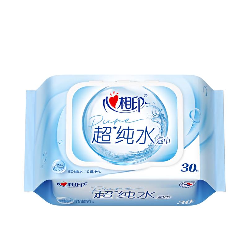 心相印(Mind Act Upon Mind) XCC030超纯水湿巾婴儿湿巾30片装 30片/包 5包起订