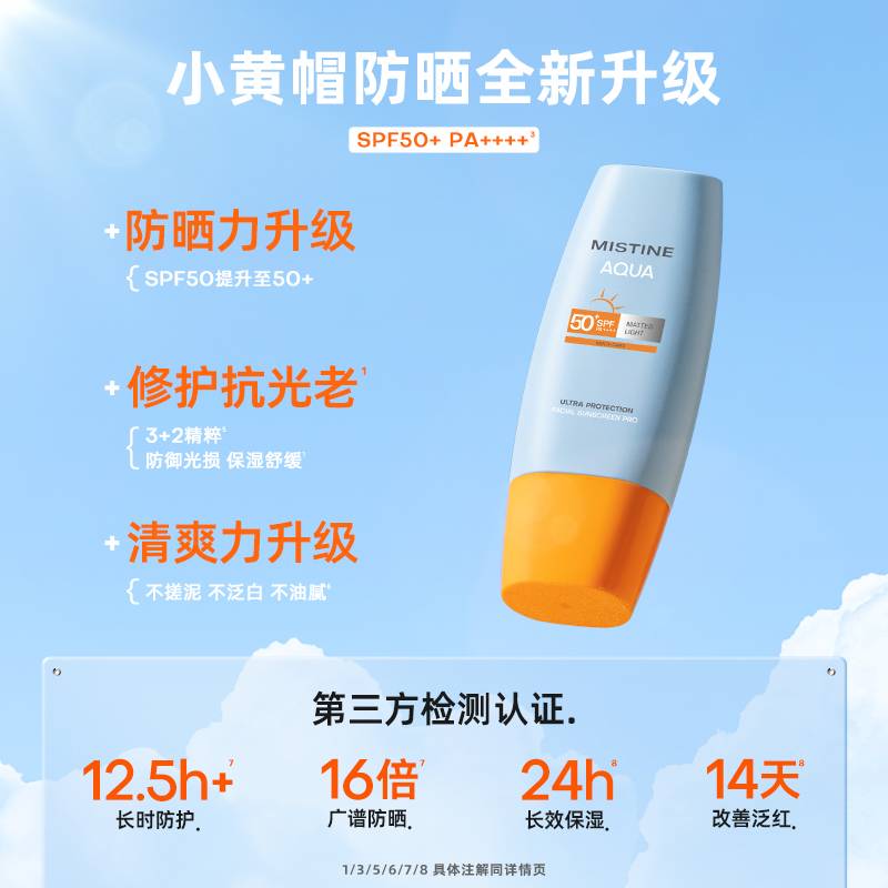 (Mistine)防晒霜小黄帽40ml(jz-7604)严选高清大图