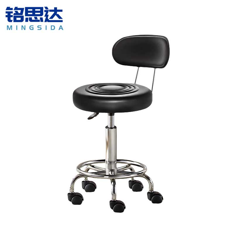 铭思达吧台椅靠背带滑轮把高清大图