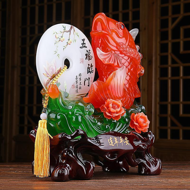 鱼玄关摆件新房客厅隔断酒柜博古架吧台家居装饰乔迁新居礼品_817