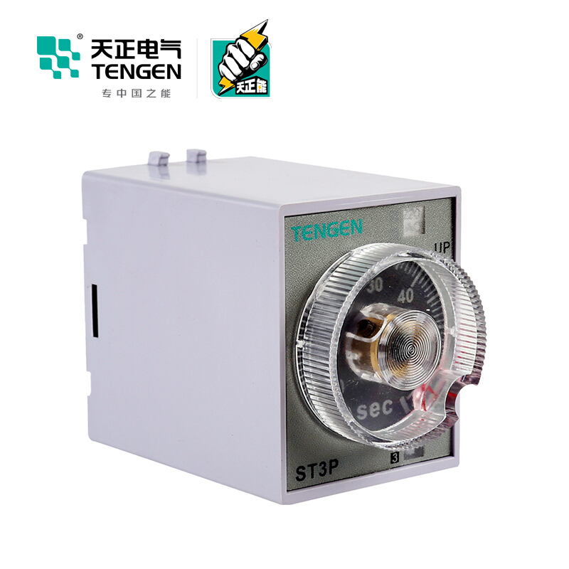 天正电气ST3P导轨安装式24VDC 5A 0.5s/5s/30s/3min 2C/O 03040160016时间继电器