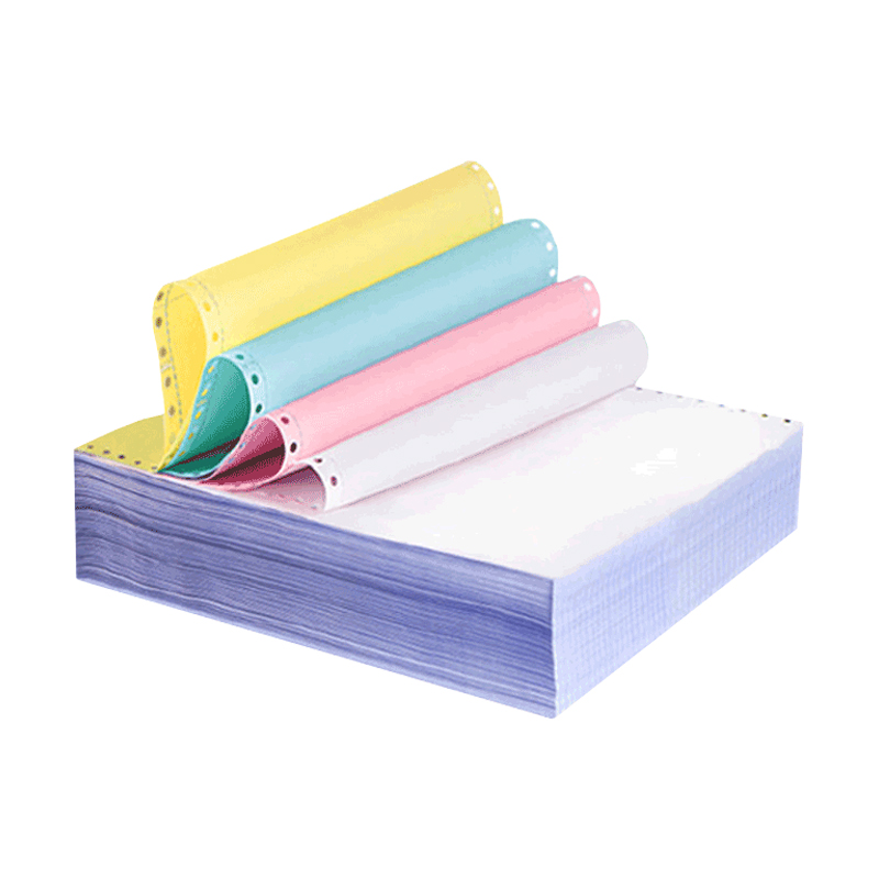 章楷 电脑打印纸241四联三等分 彩色 800页/箱高清大图