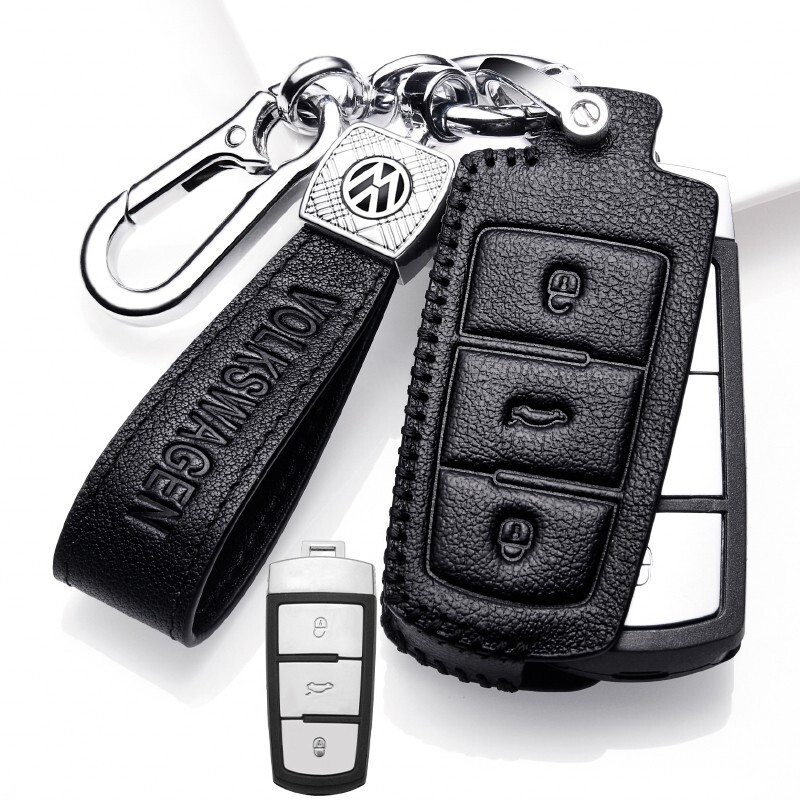 tyui2020款大众迈腾钥匙包套新老款迈腾b7插入式真牛皮高档钥匙扣男