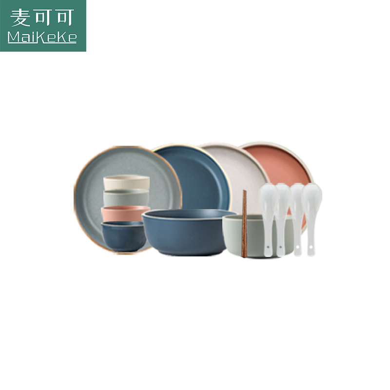 麦可可 碗碟套装家用北欧风格陶瓷碗筷高颜值创意网红瓷器餐具ins风碗盘高清大图
