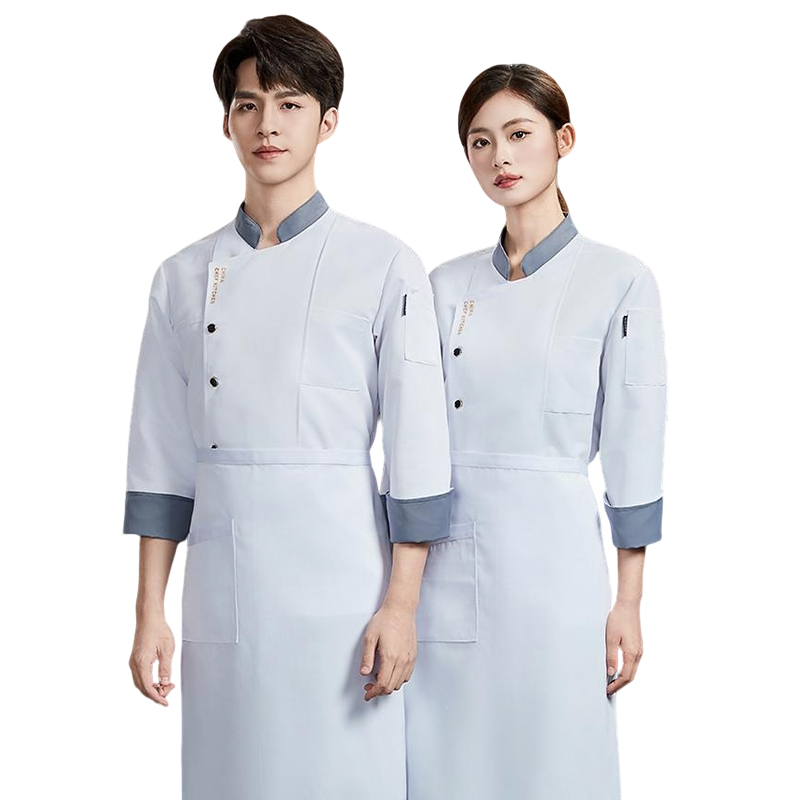 天鸣 长袖1091款厨师服 M-5XL 套高清大图