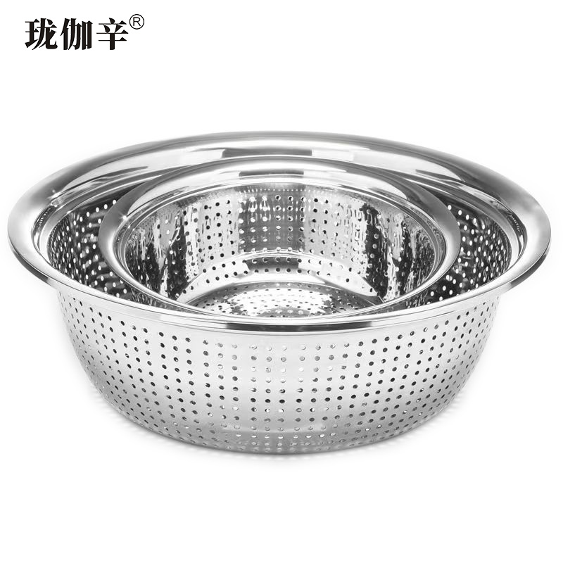 珑伽辛 加厚不锈钢漏盆洗菜盆 30cm/个高清大图