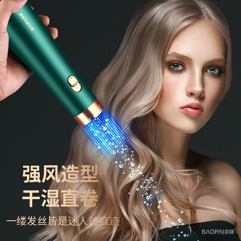 豹牌 三合一电吹风卷发梳、直发梳、梳理梳 小巧机身 BP-HD238高清大图