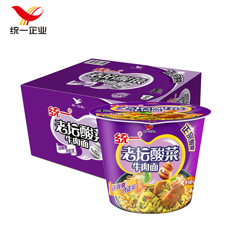 统一 来一桶 桶装面 多种口味 整箱装