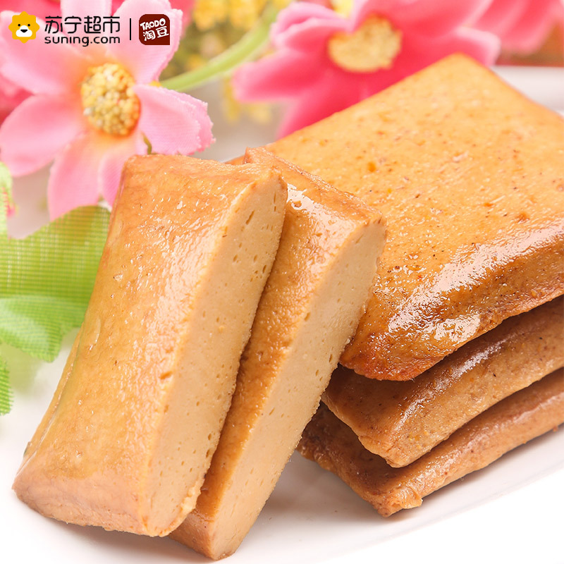 淘豆_鱼豆腐250g蟹香味风味休闲零食 特产豆腐干
