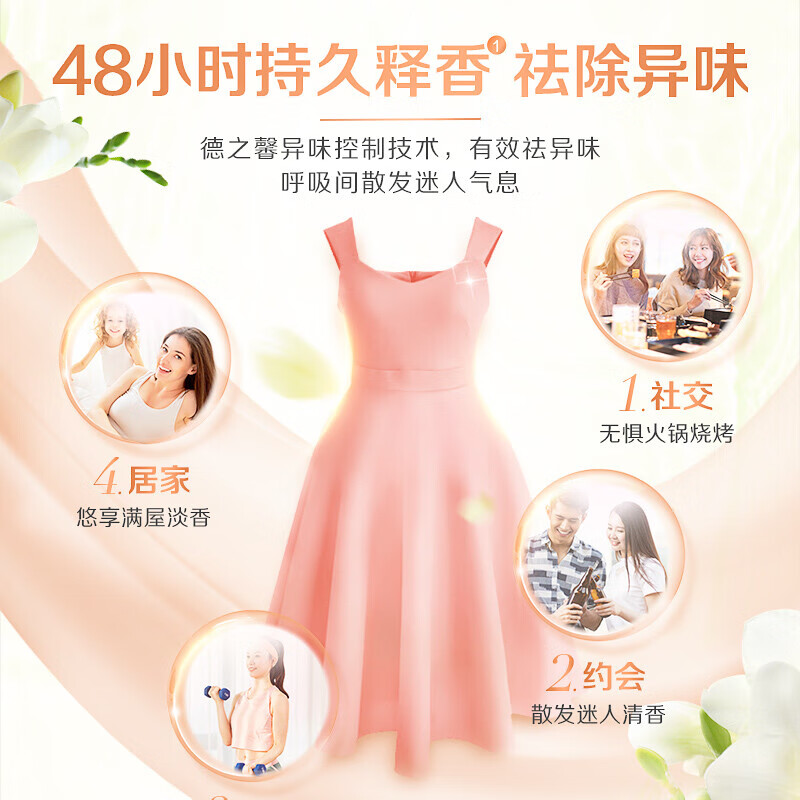 立白浓缩香柔倍净洗衣凝珠34颗盒装(橙花小苍兰)272g高清大图