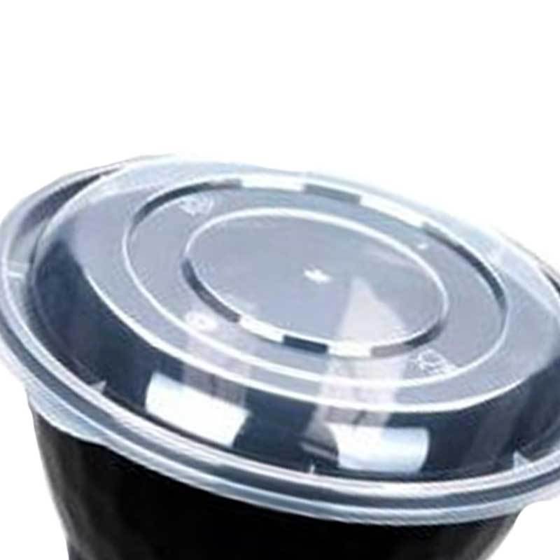 儵忽 一次性黑色圆形密封盖打包小盒 RY-50 1500ml 150套/ 1箱高清大图