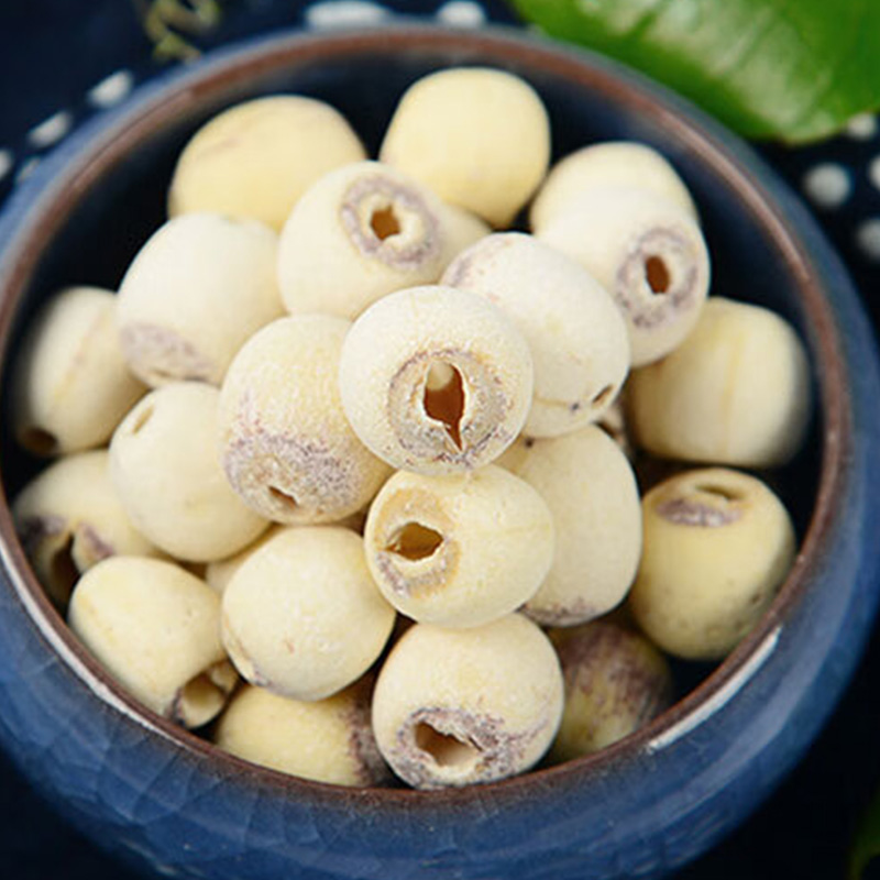 绿帝磨皮莲子粒大饱满自然莲香粉糯爽口大小均匀通心通透500g高清大图