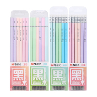 晨光黑木铅笔小学生HB六角杆纯色2比素描小清新女孩考试专用2B幼儿园女生套装儿童文具用品