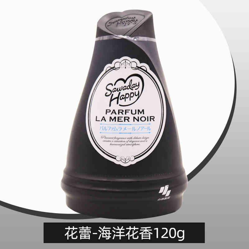 小林制药(KOBAYASHI)日本原装固体清香剂空气清新剂芳香剂除臭车载香水汽车香水 黑色海洋花香