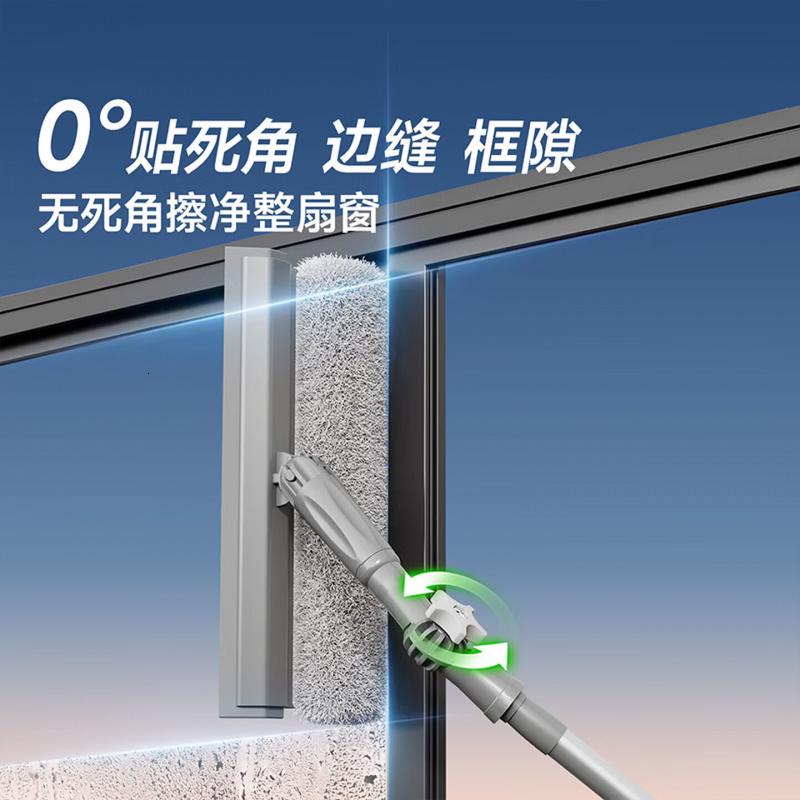 锡洁擦玻璃神器高层窗外专用双面刮水擦窗器洗窗户刷家用保洁清洁工具高清大图