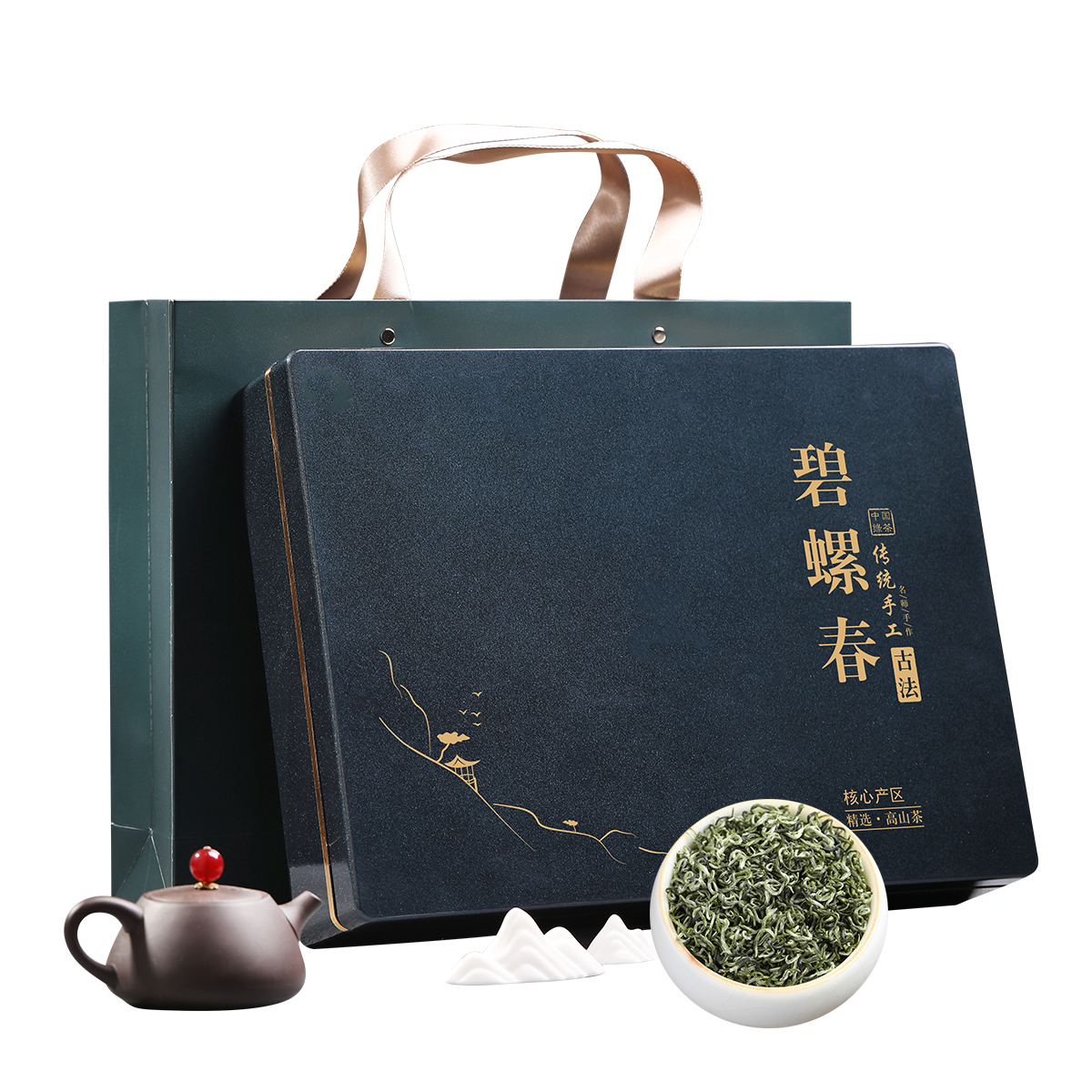 碧螺春茶叶新茶明前江苏核心原产浓香嫩芽礼盒装400克高清大图