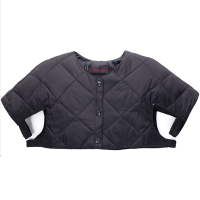 迪鲁奥（DILUAO)男女中老年周肩炎保暖护肩背心马甲睡觉防寒羽绒加厚孕妇坐月子冬 无领藏青 M适合体重90-115斤