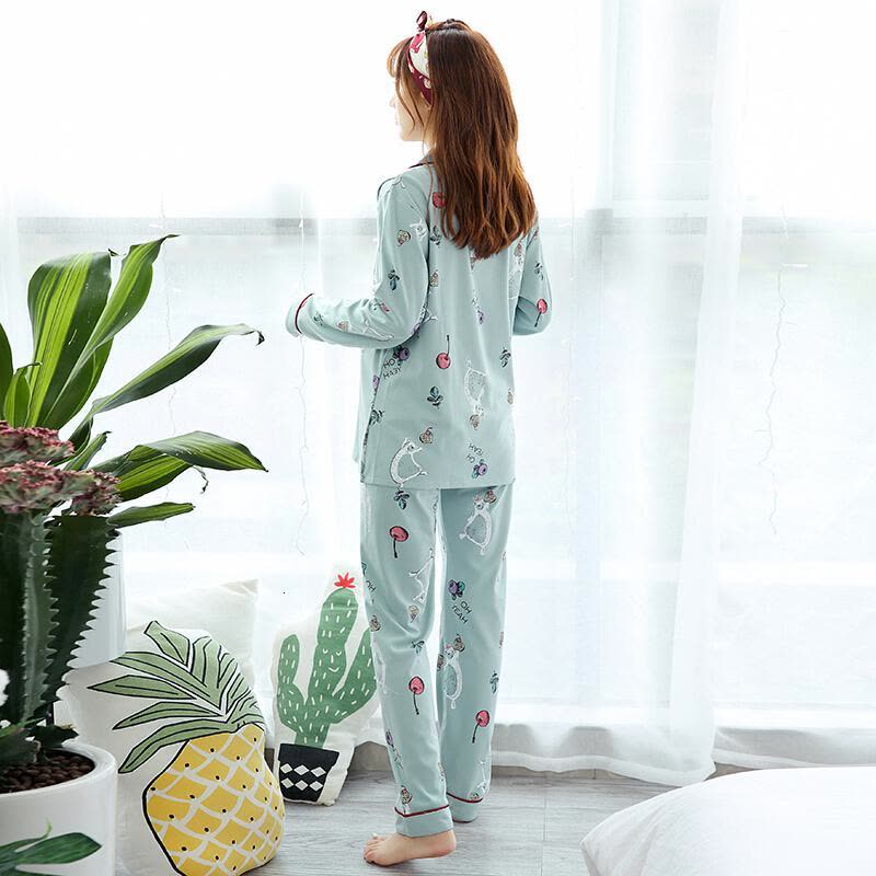 迪鲁奥（DILUAO)YXXM 孕妇装 2021夏季新款月子服春秋棉质孕妇睡衣女秋冬季产妇哺乳怀孕期家居产后喂奶衣 81图片