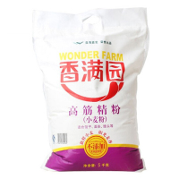 香满园面粉高筋精粉5kg/袋 高筋小麦粉高筋面粉 小麦粉 白面粉家家用小麦粉 面条包子饺子馒头 烘焙