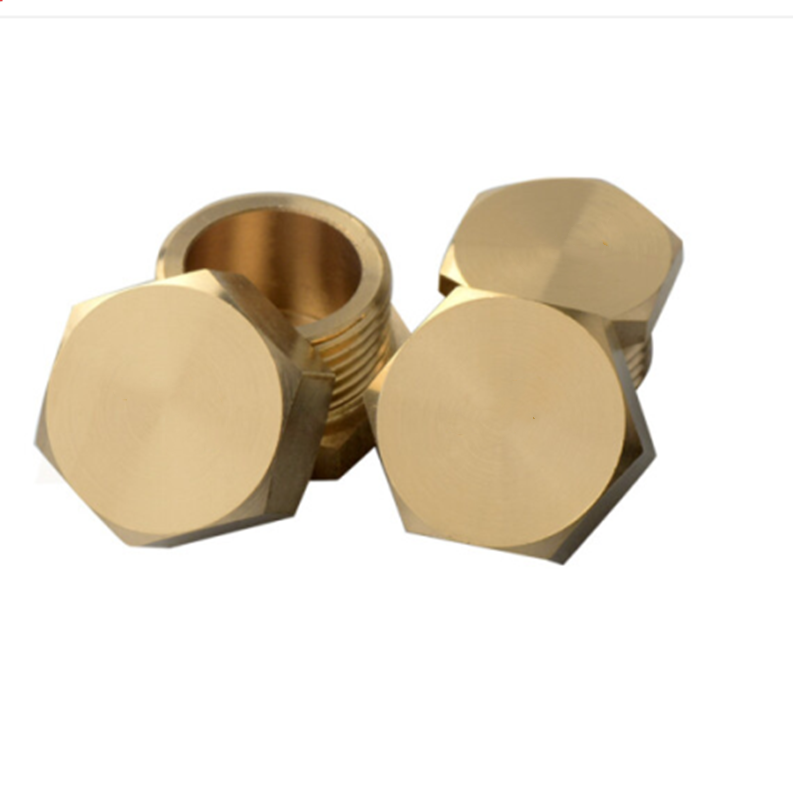 南方卫通 全铜加厚内外丝堵头 管帽 内外丝闷头 丝堵 管堵6分外丝高清大图