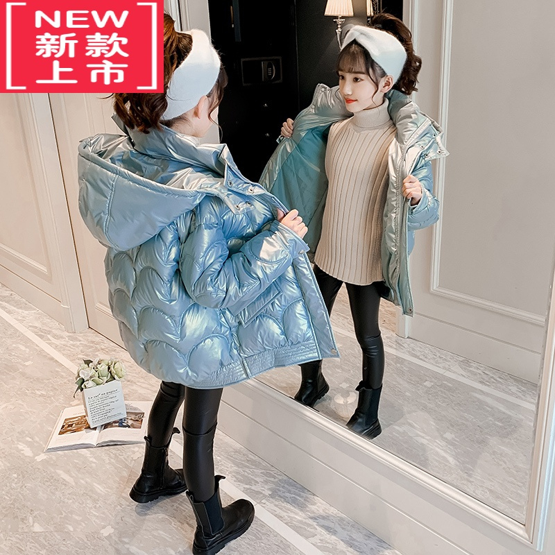 可莉允女童羽绒棉外套2022新款中大童女装儿童冬装加厚棉服12岁洋气棉衣