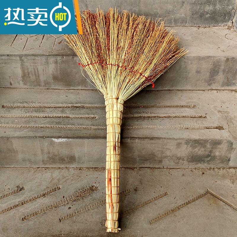 敬平扫把单个家用老式扫地笤帚不沾头发糜子农村高粱苗扫把扫帚高清大图