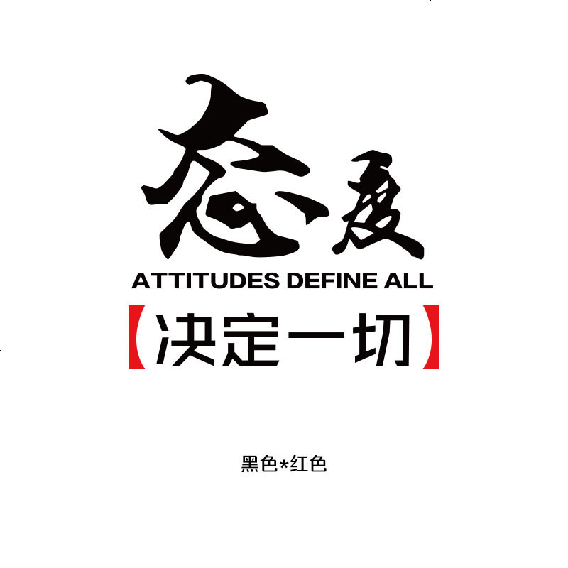 公司企业团队励志标语办公室会议室背景墙装饰墙贴纸态度细节目标