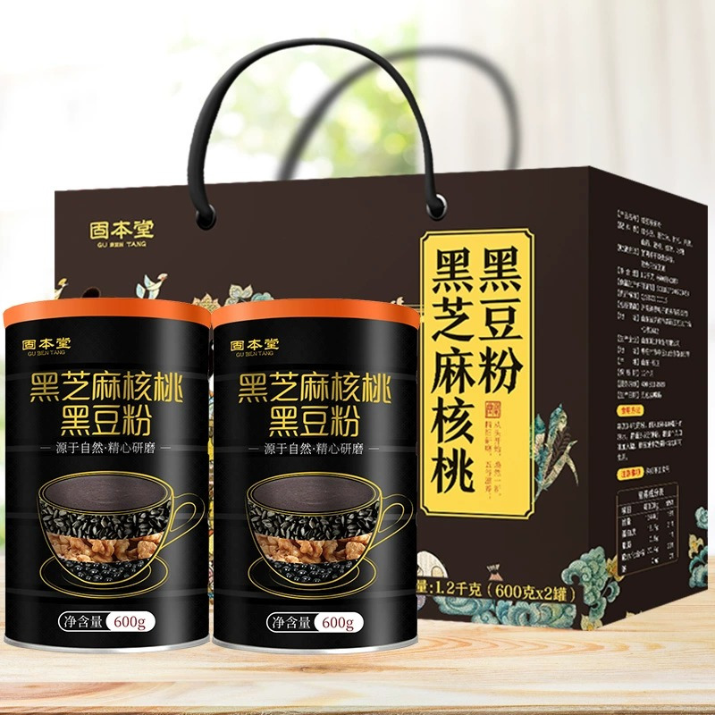 固本堂黑豆粉礼盒1200g[有糖款]高清大图