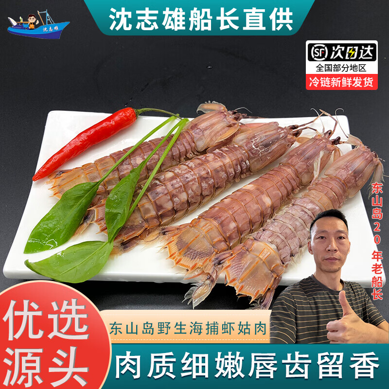 沈志雄船长 东山岛海捕海鲜皮皮虾肉虾姑肉 袋装 2袋 共1000g