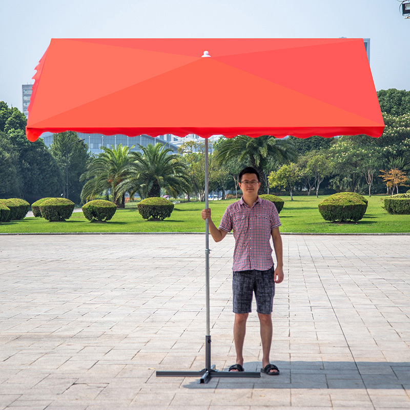 遮阳伞大摆摊太阳伞CIAA户外折叠加厚方形雨伞防晒四方伞商用大号斜伞