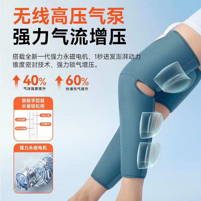 科普菲腿部按摩仪器小腿肌肉静脉曲张经络疏通空气波热敷理疗仪KPF-Leg07高清大图