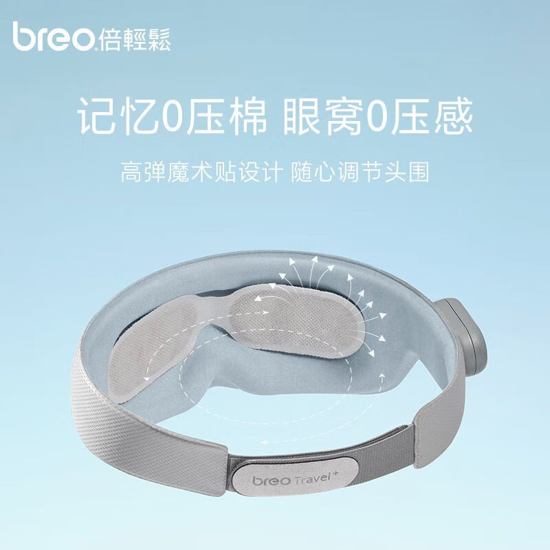 倍轻松(breo)眼部按摩器 艾灸热敷成人儿童护眼仪Travel M1经典灰高清大图
