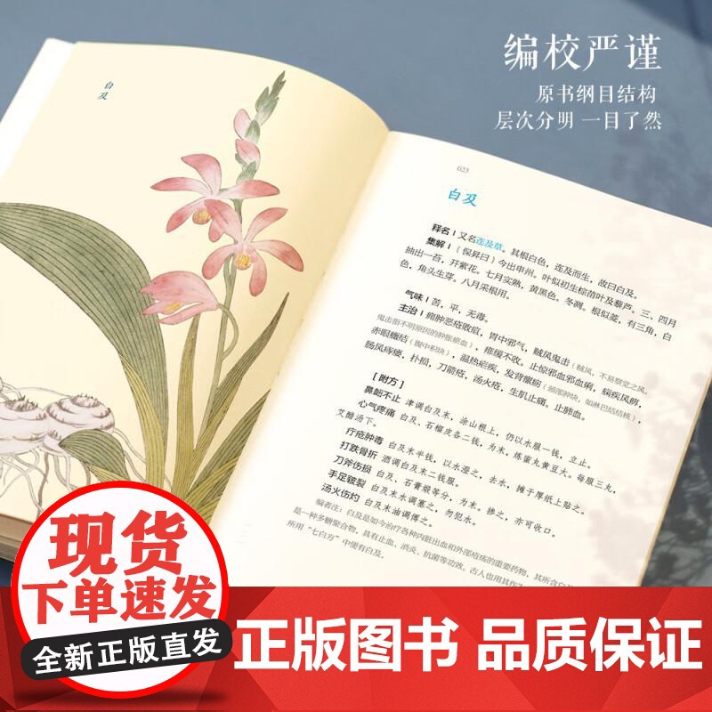 图解本草纲目 中医养生 李时珍 高清大图、一物一图鉴 原书纲目结构 福建中医药大学博士后团队全译注 无碍通读 果麦文化高清大图
