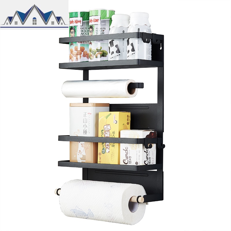 日式冰箱收纳架磁吸侧挂架厨房调味料架壁挂厨房置物架厨房用品_18_913高清大图