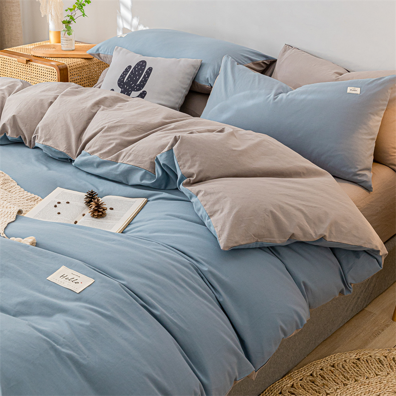 红蜻蜓大学生宿舍床上三件套纯棉全棉寝室水洗棉单人被套被罩床单四