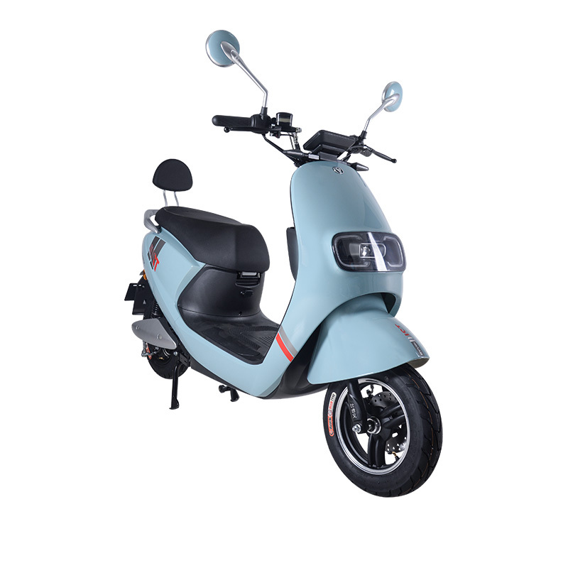 比德文文雅时尚代步电动车男女双人通勤60v20a成人轻便电瓶车冰川蓝