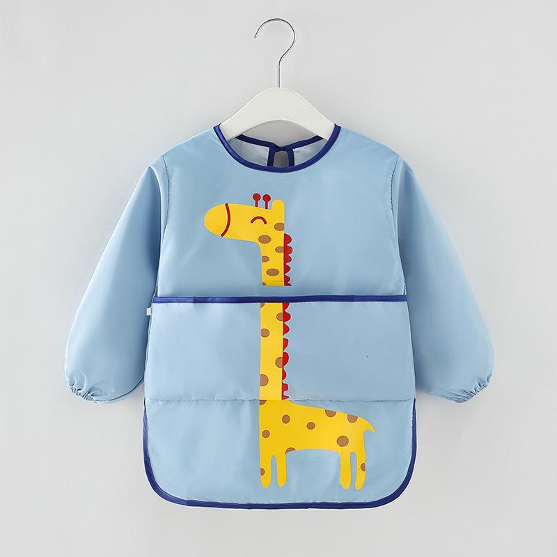 儿童吃饭罩衣全身防水多功能长袖罩衣儿童画画衣吃饭围裙小孩护衣kids